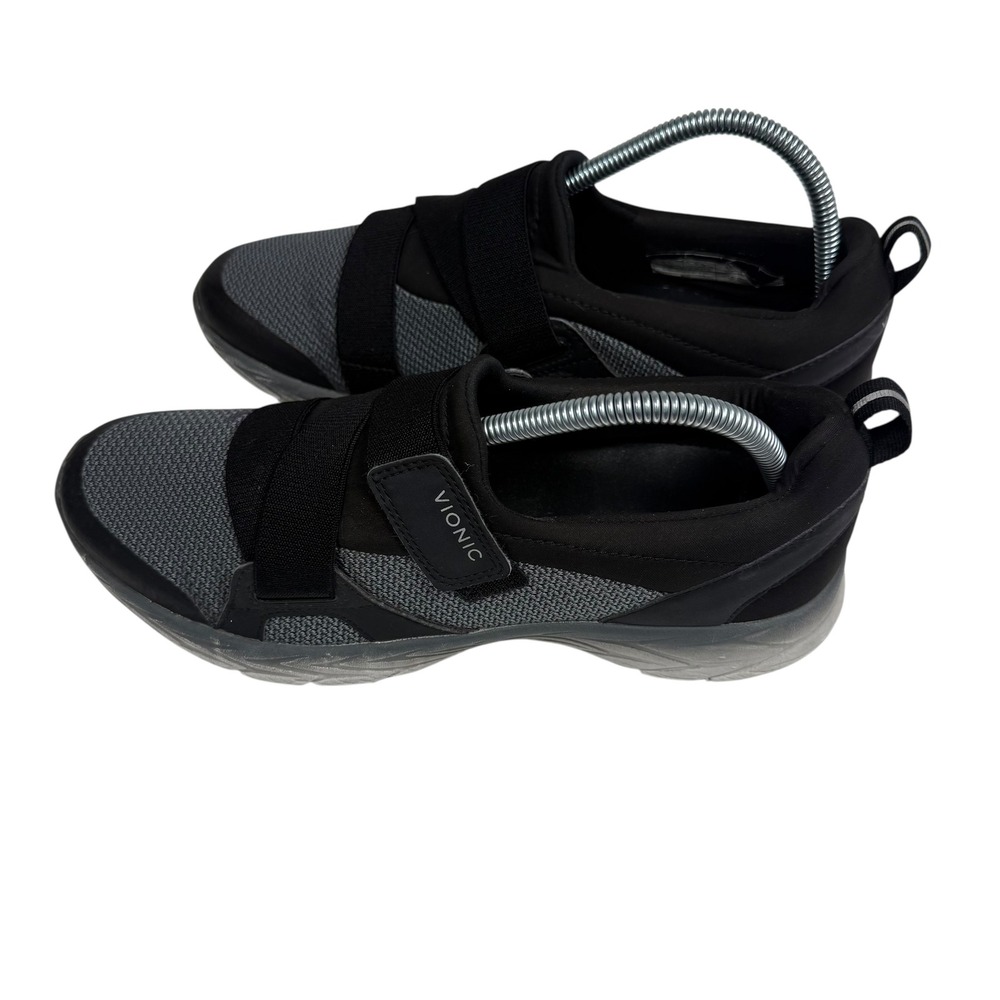Vionic Dash Womens Black Grey Mesh Slip On Walking Sneakers ASR1449 Size 9.5 - Picture 2 of 12